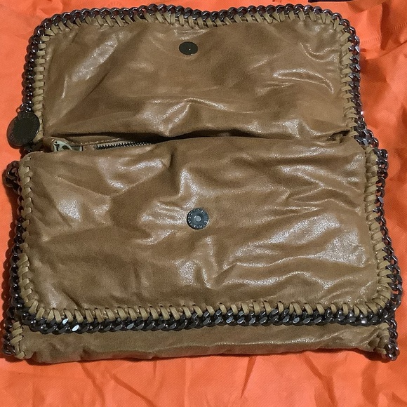 🛑 Stella McCartney Brown Suede Chain Purse- Falabella Shoulder Bag - Picture 9 of 11